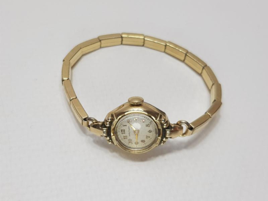 ALTIN KAPLAMA WALTHAM BAYAN KOL SAATİ  