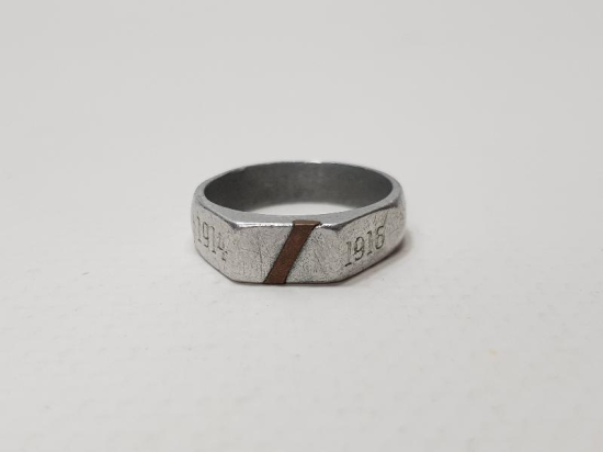 1. DÜNYA SAVAŞI 1914-1916 TARİHLİ İTTİFAK SUBAY YÜZÜĞÜ