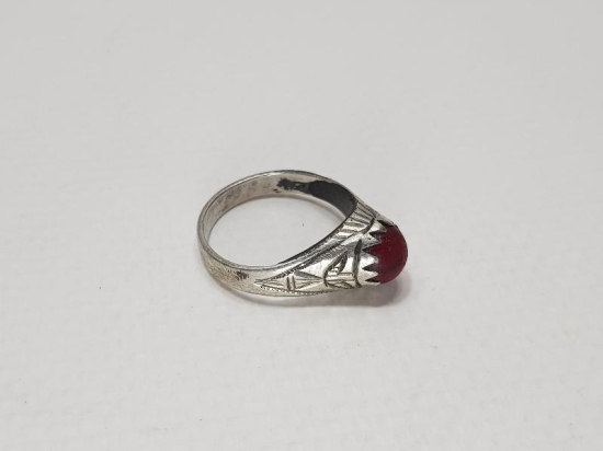 OSMANLI DÖNEMİ ÇOK NADİR BEYKOZ İŞİ GÜMÜŞ YÜZÜK 