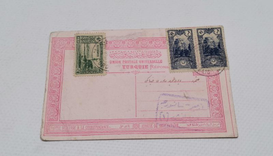 1. DÜNYA SAVAŞI 1915 TARİHLİ İZMİR SANSÜR HEYETİ DAMGALI NADİR ANTİYE KARTPOSTAL