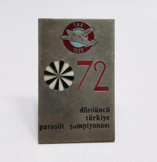 1972 TÜRK HAVA KURUMU 4. TÜRKİYE PARAŞÜT ŞAMPİYONASI MADALYASI