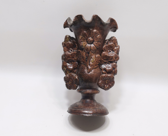 ANTİKA ÇANAKKALE İŞİ ANTİKA ROZETLİ VAZO