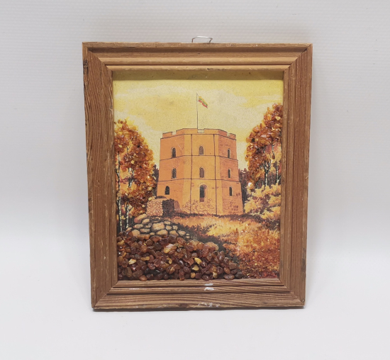 DAMLA KEHRİBARLARLA SÜSLÜ ANTİKA TABLO