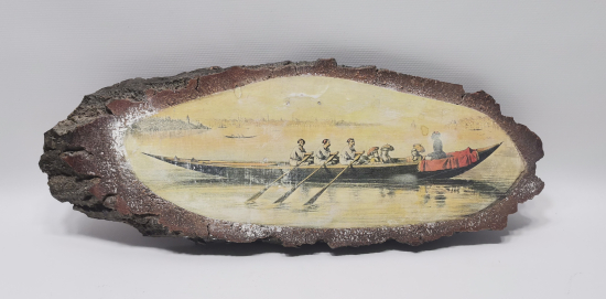 SALTANAT KAYIĞINDA CARİYELER VE HAREM AĞASI KONULU EL BOYAMA ANTİKA TABLO