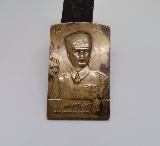 1921 ANKARA ANLAŞMASI GAZİ MÜŞİR MUSTAFA KEMAL PAŞA PLAKET MADALYA