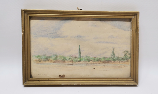 OSMANLI DÖNEMİ OSMANLICA İMZALI EL ÇİZİMİ KURU KALEM RESİM