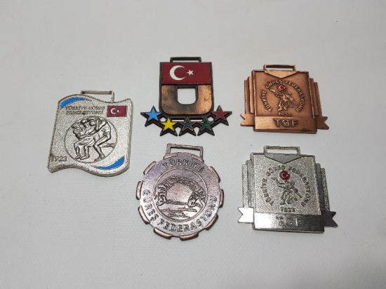 5 ADET GÜREŞ MADALYASI
