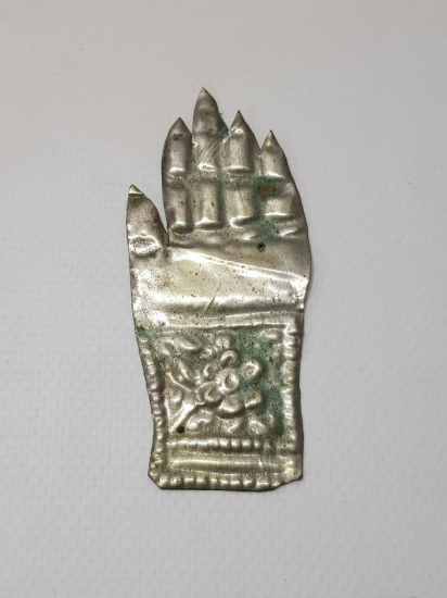 OSMANLI DÖNEMİ RUM İŞİ EL FORMLU GÜMÜŞ ADAKLIK 