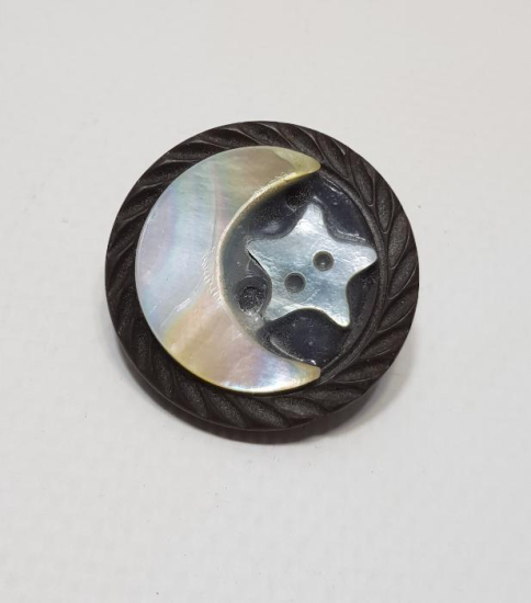 OSMANLI DÖNEMİ SEDEF AY YILDIZLI BROŞ