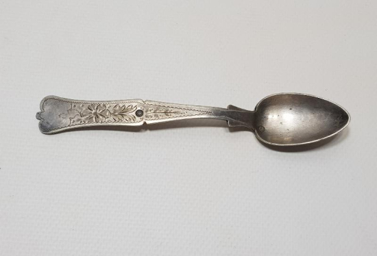 SULTAN VAHDETTİN DÖNEMİ ÇOK NADİR HİLAL VE SAH DAMGALI GÜMÜŞ TATLI KAŞIĞI