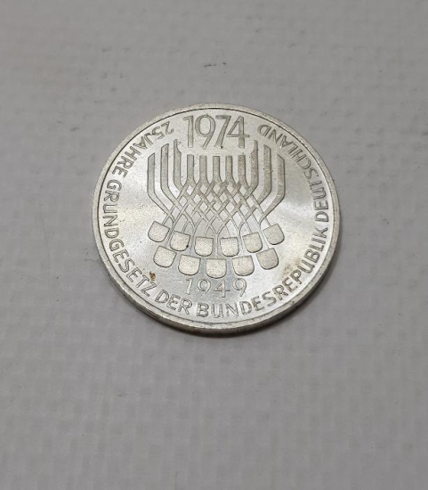 1974 ALMANYA GÜMÜŞ 5 MARK HATIRA PARA