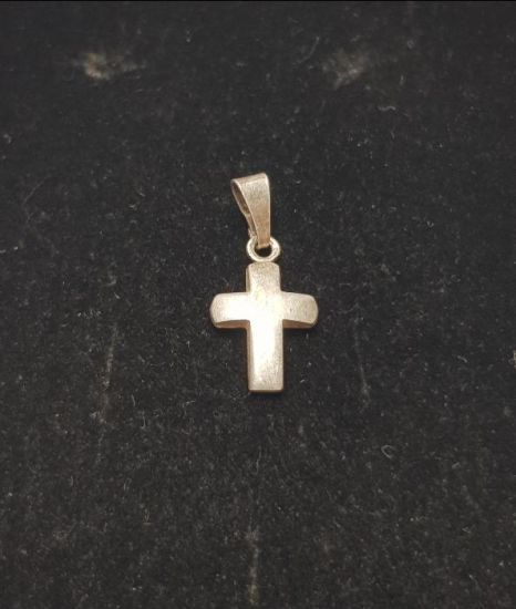 1900'LERDEN GÜMÜŞ MİNİ HAÇ KOLYE UCU
