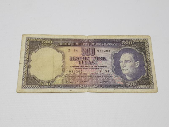 5. EMİSYON 500 LİRA KAĞIT PARA