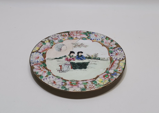 1900 BAŞLARI TAMAMI EL BOYAMA ESKİ ÇİN PORSELEN TABAK