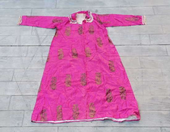 OSMANLI DÖNEMİ GÜMÜŞ SIRMA İŞÇİLİKLİ HEREKE İŞİ HANIMAĞA GELİNLİK