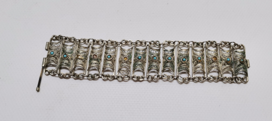 OSMANLI DÖNEMİ MEŞHUR BURSA FİŞEKLİSİ GÜMÜŞ BİLEZİK