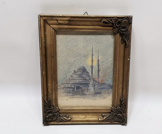 OSMANLI DÖNEMİ EL ÇİZİMİ AYASOFYA RESMİ