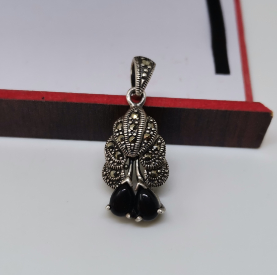 MARGAZİT VE OLTU TAŞLI GÜMÜŞ KOLYE UCU