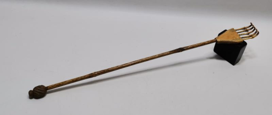 OSMANLI DÖNEMİ ÜZERİ OSMANLICA YAZILI TEKKE İŞİ ÇOK NADİR BAMBU SIRT KAŞIYICI 