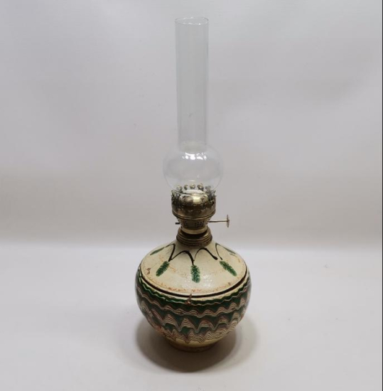 ANTİKA KINIK SERAMİK HAZNELİ ŞİNANAY LAMBA