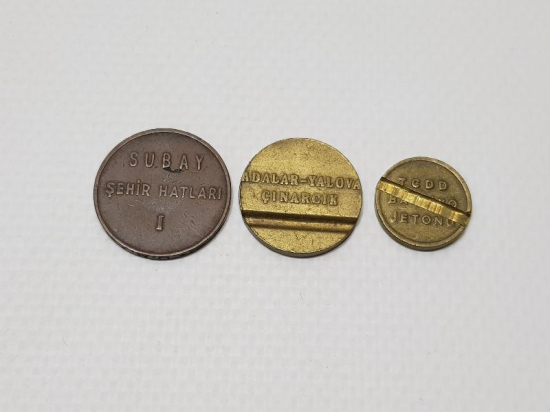 ÜÇ ADET ANTİKA JETON