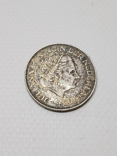 1962 HOLLANDA 2,5 GULDEN GÜMÜŞ PARA