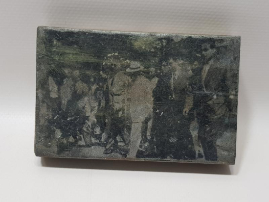 ATATÜRK, İSMET İNÖNÜ VE BERABERİNDEKİLER KONULU MATBAA KLİŞESİ