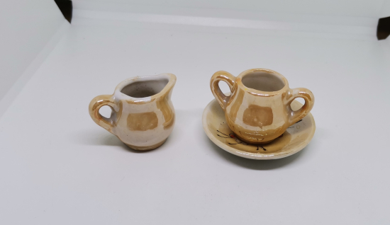 ESKİ JAPON YAPIMI EL BOYAMA MİNYATÜR ÇAY TAKIMI