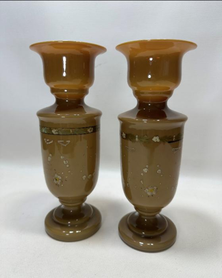 OSMANLI DÖNEMİ BİR ÇİFT OPAL VAZO 