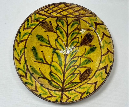 OSMANLI DÖNEMİ ÇOK NADİR KALLAVİ BOY ÇANAKKALE SERAMİK TABAK 