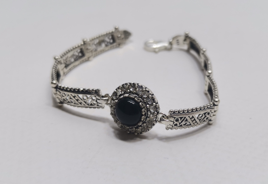 AKİK VE MARGAZİT TAŞLI TELKARİ İŞÇİLİKLİ BİLEKLİK