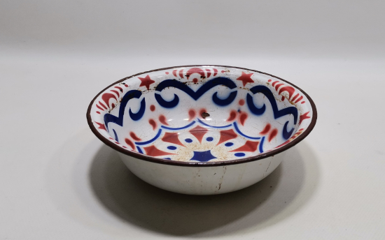 OSMANLI DÖNEMİ AY YILDIZLI BÜYÜK BOY EMAYE KASE