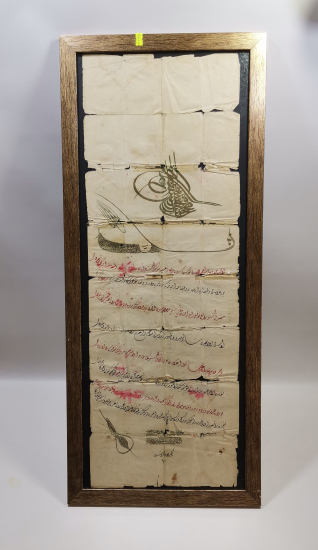 SULTAN VAHDEDDİN HAN TUĞRALI ÇOK NADİR BİR TEKKE ŞEYHİNE YOLLANMIŞ FERMAN