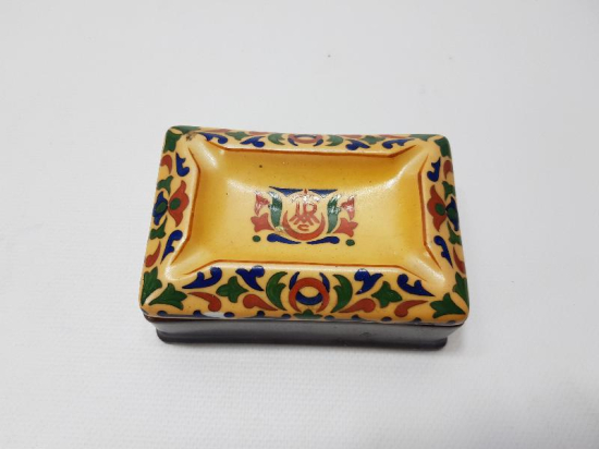 CONSTANTINOPLE - OSMANLI DÖNEMİ TURMAC PORSELEN SİGARALIK VE KÜL TABLASI