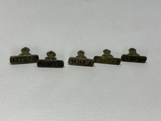 CUMHURİYET İLK DÖNEM 5 ADET ŞAHIS MÜHÜRÜ