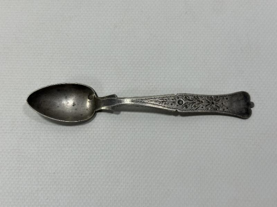 SULTAN VAHDETTİN DÖNEMİ ÇOK NADİR HİLAL VE SAH DAMGALI GÜMÜŞ TATLI KAŞIĞI