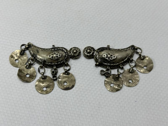 OSMANLI DÖNEMİ BİR ÇİFT GÜMÜŞ FES SÜSÜ