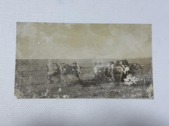 1. DÜNYA SAVAŞI OSMANLI TOPÇULARI ROMANYA CEPHESİ'NDE ORJNAL FOTOĞRAF