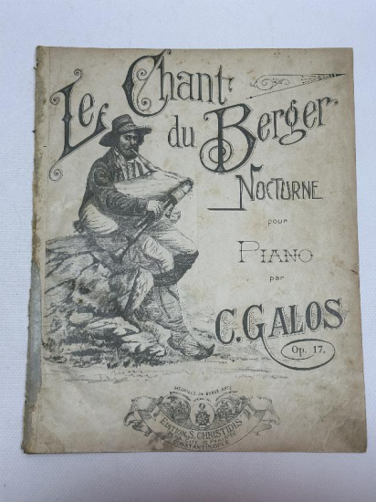 CONSTANTINOPLE C. GALOS LE CHANT DU BERGER PİYANO NOTA DERGİSİ