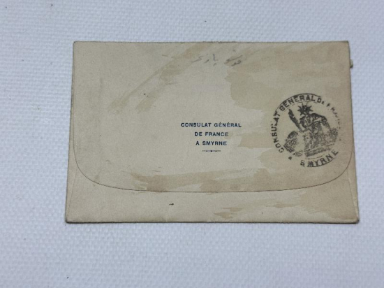 SMYRNE... OSMANLI DÖNEMİ İZMİR FRANSIZ KONSOLOSLUĞU ZARF 