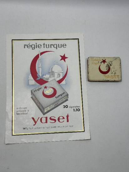YASET SİGARA KUTUSU VE YASET SİGARA REKLAMI 