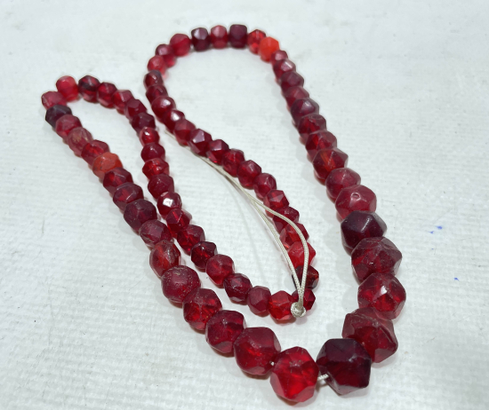 OSMANLI DÖNEMİ FASETA KESİMLİ YÖRÜK İŞİ AKİK GERDANLIK - KOLYE 