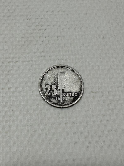 1935 GÜMÜŞ 25 KURUŞ