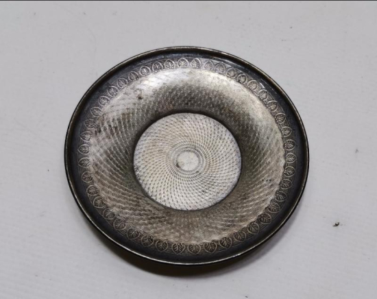 OSMANLI DÖNEMİ AZNAVUR İŞÇİLİKLİ GÜMÜŞ ÇAY TABAĞI