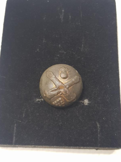 1. DÜNYA SAVAŞI DÖNEMİ NADİR TOPÇU SUBAY DÜĞMESİ 