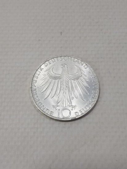 1972 MÜNİH OLİMPİYATLARI GÜMÜŞ 10 MARK HATIRA PARA