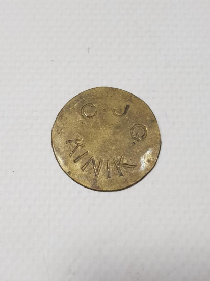 KINIK C.J.G. YAZILI ÇOK NADİR JETON