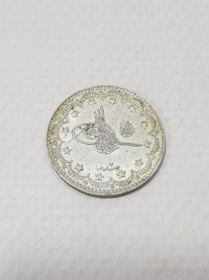 SULTAN MEHMET REŞAD HAN DÖNEMİ GÜMÜŞ 5 KURUŞ MECİDİYE PARA