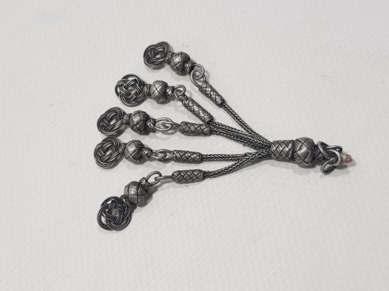 TRABZON İŞİ GÜMÜŞ KAZAZİYE TESPİH PÜSKÜLÜ