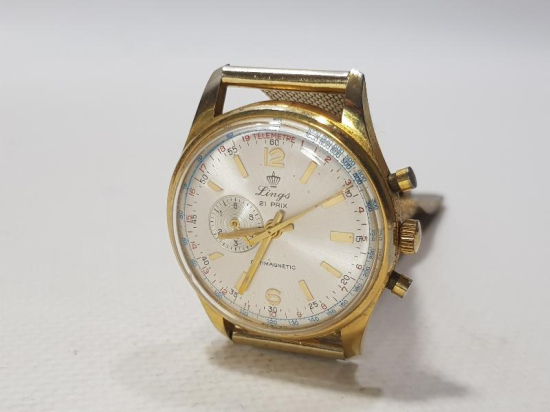 LINGS MARKA KURMALI ALTIN KAPLAMA KOL SAATİ 